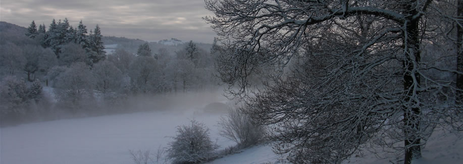 A winters scene at Black Beck Farm